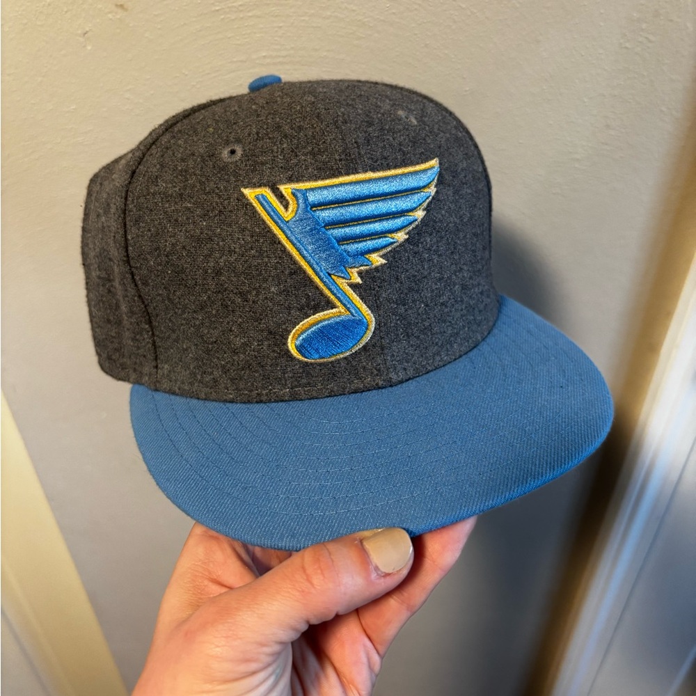 Gray and Blue St. Louis Blues Cap with Logo